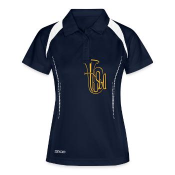 Tuba II - Polo respirant Femme - marine/blanc - Devant