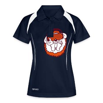 Cute DJ Hedgehog Sunglasses Headphones Party Music - Women's Polo breathable - navy/white - Front