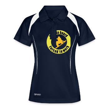 snowboard - Polo respirant Femme - marine/blanc - Devant
