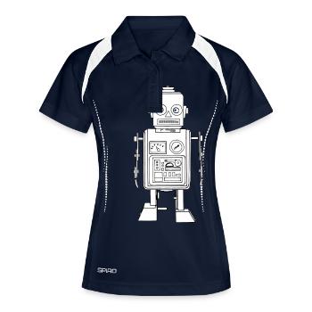Divers - Robot - sw - Polo respirant Femme - marine/blanc - Devant