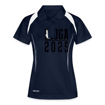 Jga 2025 Junggesellenabschied Party - Frauen Polo atmungsaktiv - Navy/Weiß - Vorne