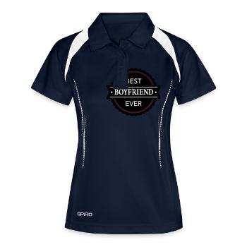 Best Boyfriend ever - Frauen Polo atmungsaktiv - Navy/Weiß - Vorne