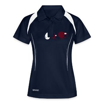 Kiwilution (c) - Frauen Polo atmungsaktiv - Navy/Weiß - Vorne