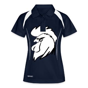 ROOSTER BOOSTER white - Frauen Polo atmungsaktiv - Navy/Weiß - Vorne