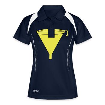 funell - Frauen Polo atmungsaktiv - Navy/Weiß - Vorne