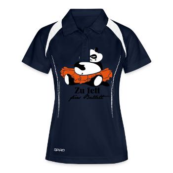 Zu fett fürs Ballett - Frauen Polo atmungsaktiv - Navy/Weiß - Vorne