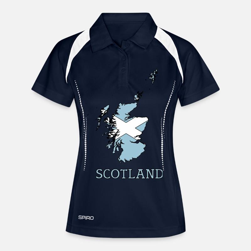 scotland - Women's Polo breathable - navy/white