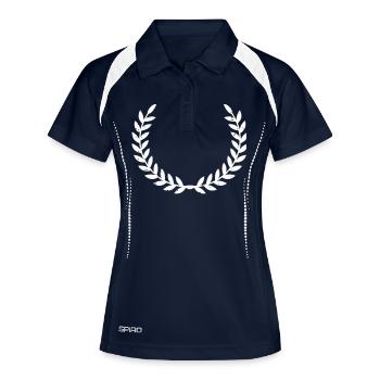 Wreath Pink - Women's Polo breathable - navy/white - Front