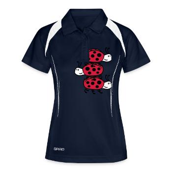 Tour de la coccinelle - Polo respirant Femme - marine/blanc - Devant