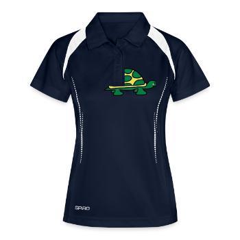 turtle - Polo respirant Femme - marine/blanc - Devant