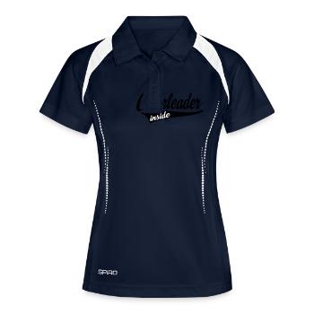 cheerleader - Frauen Polo atmungsaktiv - Navy/Weiß - Vorne