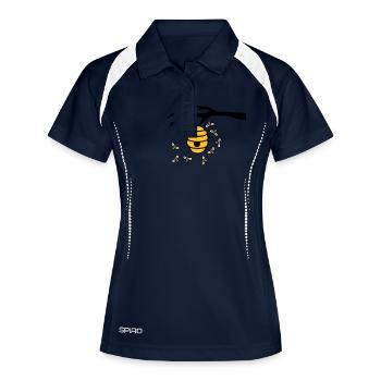 Beehive Branch - Polo respirant Femme - marine/blanc - Devant
