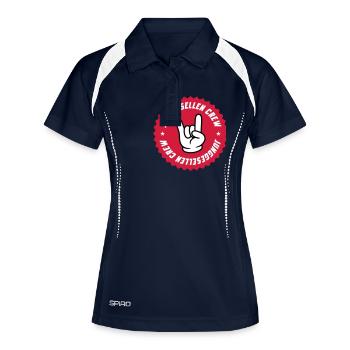 Junggesellen Crew Jga - Frauen Polo atmungsaktiv - Navy/Weiß - Vorne