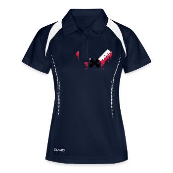 bloody_cleavers - Polo respirant Femme - marine/blanc - Devant