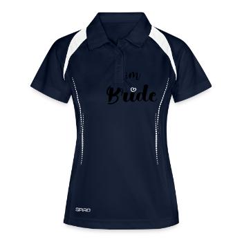 Mariée d’équipe - Polo respirant Femme - marine/blanc - Devant