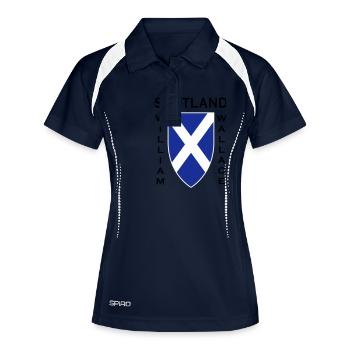 Ecosse William Wallace II - Polo respirant Femme - marine/blanc - Devant