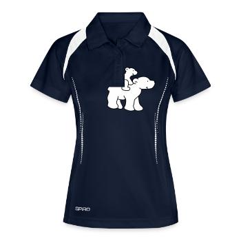 Polar Family (2 colors) - Polo respirant Femme - marine/blanc - Devant