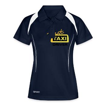 Best Taxi Driver 3 - Frauen Polo atmungsaktiv - Navy/Weiß - Vorne