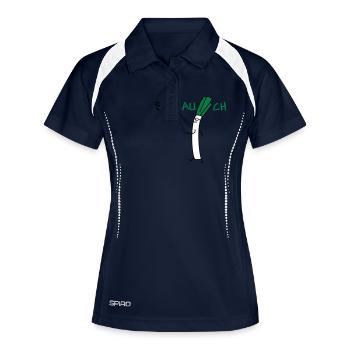 Schlauer Lauch - Frauen Polo atmungsaktiv - Navy/Weiß - Vorne