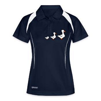 Pixel Ducks - Women's Polo breathable - navy/white - Front