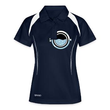 Machine à laver - Polo respirant Femme - marine/blanc - Devant