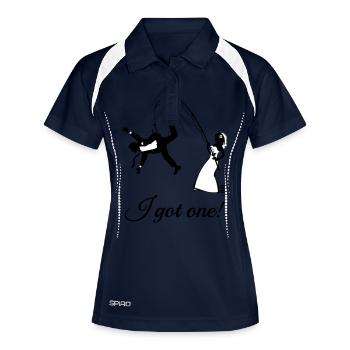 I Got One Bride Bachelorette Hen Party - Frauen Polo atmungsaktiv - Navy/Weiß - Vorne