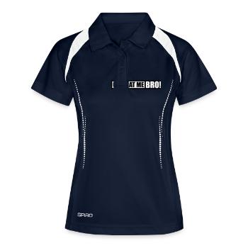 Viens à moi bro - Polo respirant Femme - marine/blanc - Devant