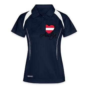 Austria Love Heart - Polo respirant Femme - marine/blanc - Devant