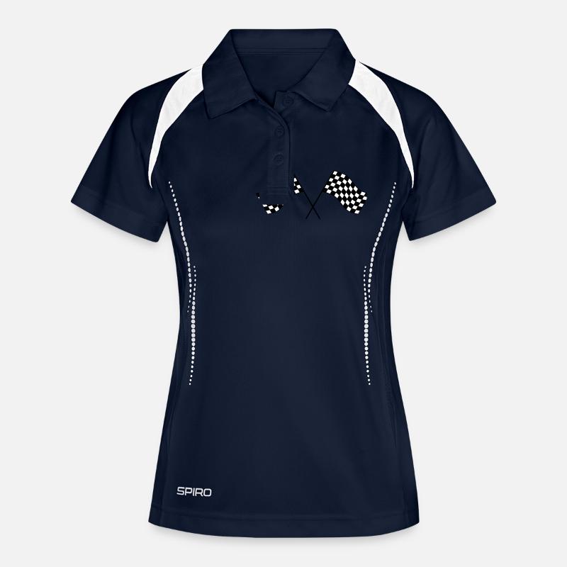Chequered flag - Women's Polo breathable - navy/white