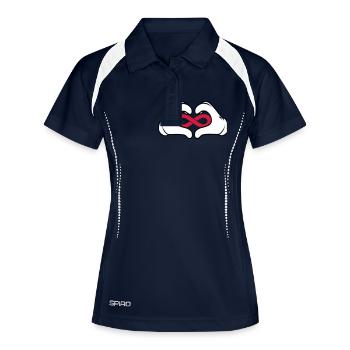 Comic Hand Love Forever (Symbol) - Women's Polo breathable - navy/white - Front
