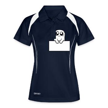 Ghost Shows Shield Cartoon - Women's Polo breathable - navy/white - Front