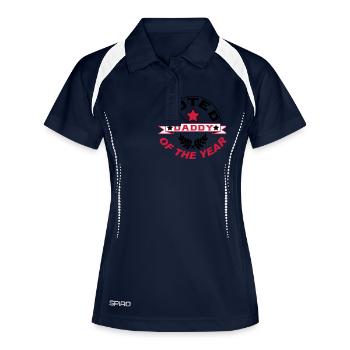 Voted DADDY of the year - Polo respirant Femme - marine/blanc - Devant