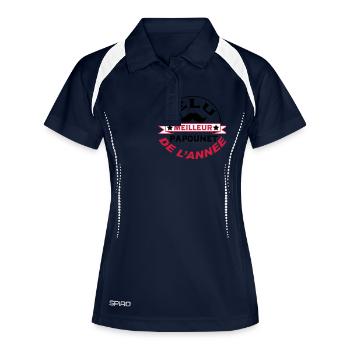 Elu meilleur PAPOUNET de l'année - Polo respirant Femme - marine/blanc - Devant