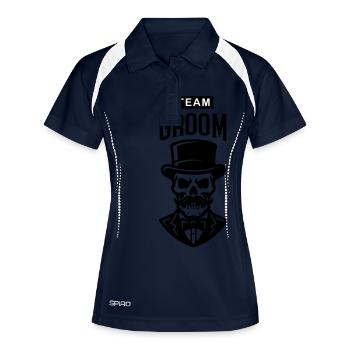Team Groom Skelett - Frauen Polo atmungsaktiv - Navy/Weiß - Vorne