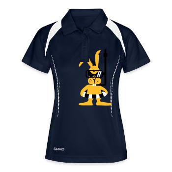 Diver bunny (3c) - Polo respirant Femme - marine/blanc - Devant