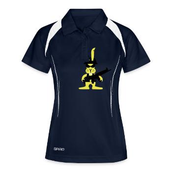 GI bunny punk (B, 3c) - Frauen Polo atmungsaktiv - Navy/Weiß - Vorne