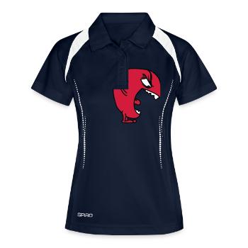 bigmonster - Polo respirant Femme - marine/blanc - Devant