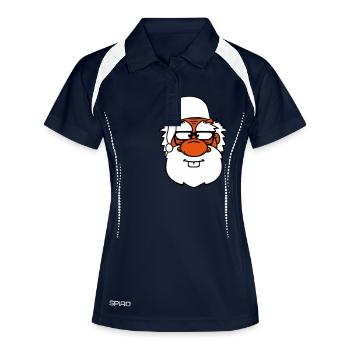 manteau de pyjama de grand-père - Polo respirant Femme - marine/blanc - Devant