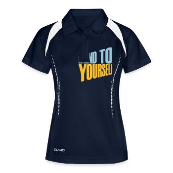 be kind to yourself - Women's Polo breathable - navy/white - Front