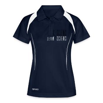 Science d'équipe mise en miroir - Polo respirant Femme - marine/blanc - Devant