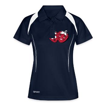 équipe couple paerchen amour amour femme femme ma - Polo respirant Femme - marine/blanc - Devant