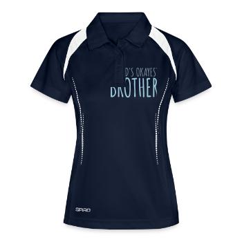 Logo de Brother le plus correct du monde - Polo respirant Femme - marine/blanc - Devant