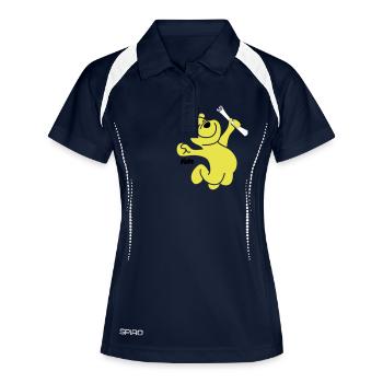 ours diplôme (3f) - Polo respirant Femme - marine/blanc - Devant
