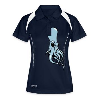 Poulpes Squid cool dangereux - Polo respirant Femme - marine/blanc - Devant