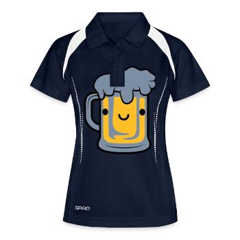 Sweet beer face - Women's Polo breathable - navy/white - Front