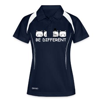 Be Different Sir Cat Chapeau Haut de Forme Monocle Mr. Empire - Polo respirant Femme - marine/blanc - Devant