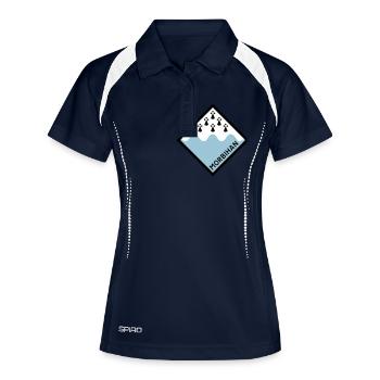 Morbihan - Frauen Polo atmungsaktiv - Navy/Weiß - Vorne
