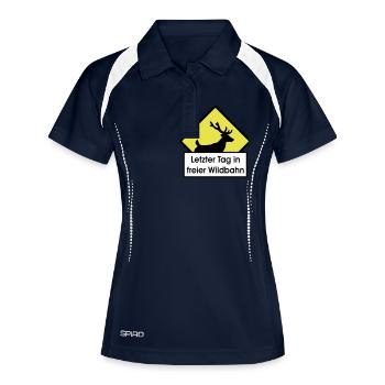 Baccalauréat - Polo respirant Femme - marine/blanc - Devant