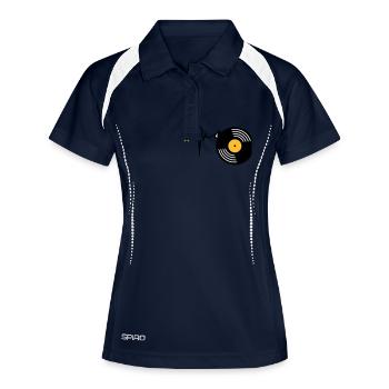 Heartbeat Vinyl Party Bomb - Polo respirant Femme - marine/blanc - Devant