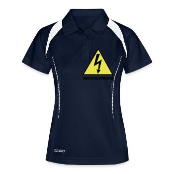 Hochspannung - Frauen Polo atmungsaktiv - Navy/Weiß - Vorne